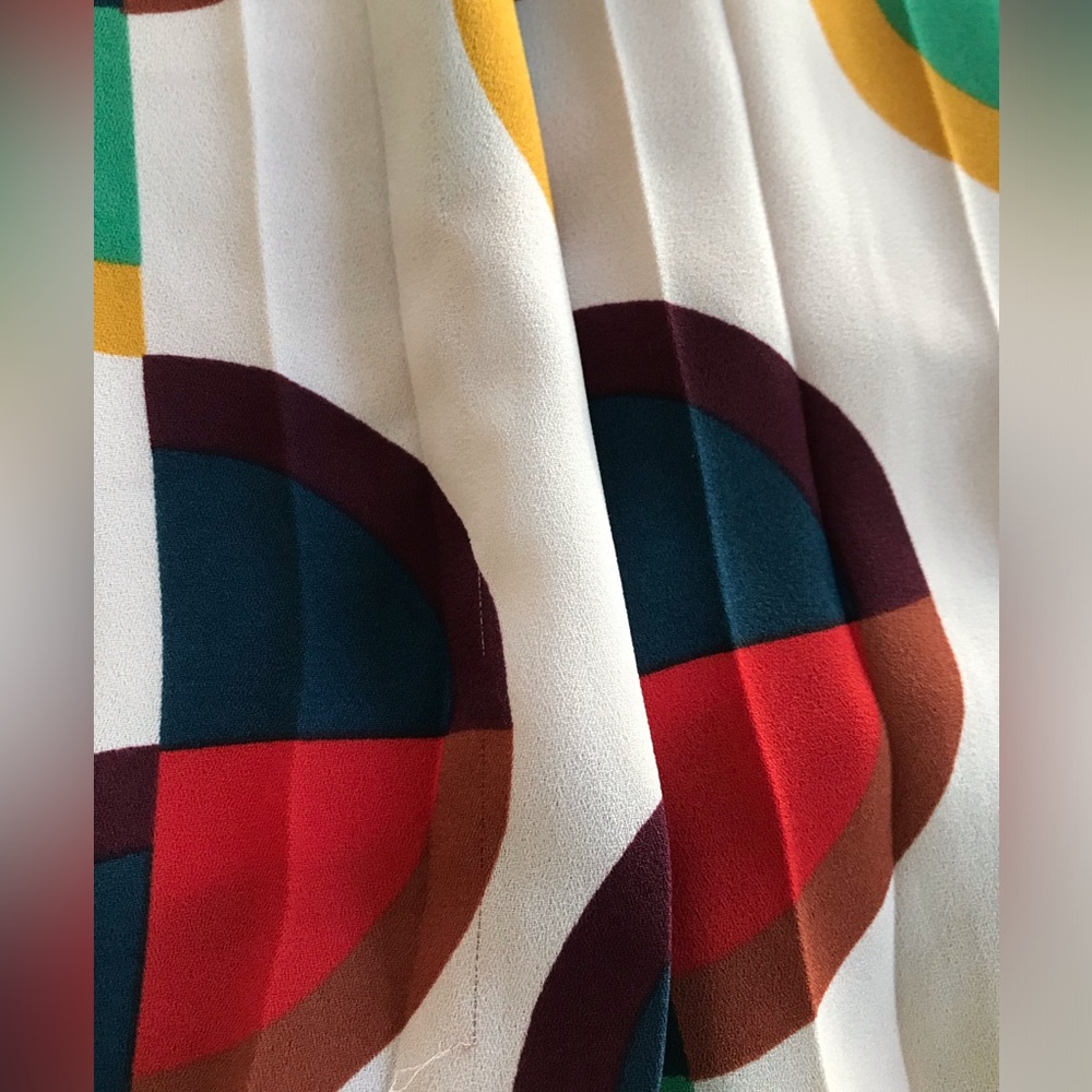 J. Crew Multicolor Pleated Midi Skirt - Picture 3 of 8